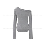 Tino Basic Unbalanced Shoulder Long Sleeve
