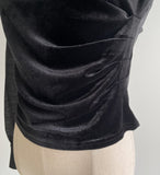 Tulea See-Through Velvet Puff Blouse