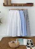 Btel Seersucker Stripe Banding Skirt