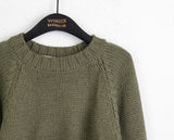 Burcut Damage Raw Round Cropped Knit