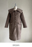 Tero Big Collar Boucle Mustang Long Coat