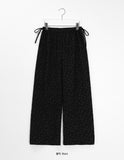 Sneaky Flower Banding Wide Pants