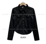 Zen Slim Fit Suede Cropped Shirt