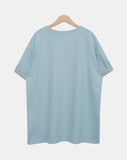 Harom Color Matching Roll-up Short Sleeve T-shirt