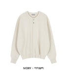Hidden Button Round Cardigan
