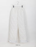 Kemin banding fleece quilted pants
