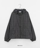 [Unisex] Kudalon Check Over Hood Windbreaker