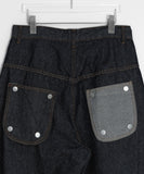 [unisex] Hudi Roll-up Raw Denim Bermuda Pants