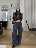 Fog Pigment Track Parachute Nylon Pants