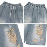 Arpa Damaged Bermuda Denim Pants