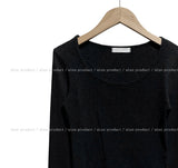 [U-BASIC] Snow basic V-neck long sleeves