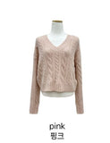 Pastel V-neck knit