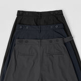 Waist Adjust Rustling Span Best Wide Two-Pin Tuck Slacks Pants