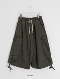 [unisex] Garaki Banding Cargo Cotton Bermuda Pants
