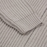Central Rope High-Neck Knit Zip-Up