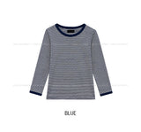 Now Color Matching Stripe Three Quarter T-shirt