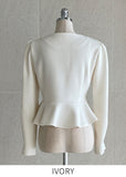 Loila Tweed Shirring Jacket Blouse
