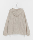 Philmes String Seersucker Check Hood Shirt