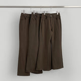 Fall Span Banding Semi Bootcut Cotton Pants