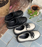 Chuo Stitch Platform Sole Loafers