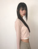 Iview eyelet punching crop cardigan