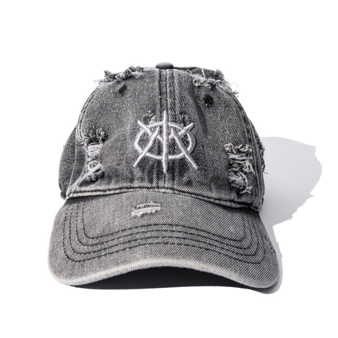 ●MASSNOUN● EMBLEM WASHED DYING VINTAGE BALL CAP (3色) massnoun(マスノウン) - エンブレムウォッシュ加工ビンテージ