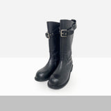 Tenua Buckle Strap Midi Boots