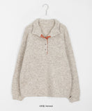 Lodge Half Open Bokashi Wool Knit