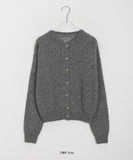 Item dot punching wool knit cardigan