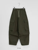 [Unisex] Tedens Curved Banding Cargo Wide Pants