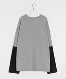 [unisex] Clean Layered Color Matching Over Long Sleeve Tee