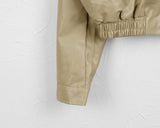 Montney cut boxy leather two-way zip-up jumper