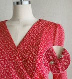 Heidi Zanflower Shirring Chiffon Long One Piece