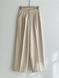 Known Brushed Two Pin Tuck Wide Slacks