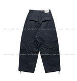 Foil-cut pintuck cotton balloon pants