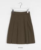 Tuive Banding Pleats Midi Skirt