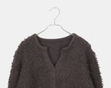 Yufit Fluffy Wool Fur Long Sleeve Cardigan