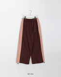 [BAONHAUS] Mutent color combination string banding pants