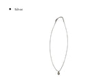 Aya Silver Glossy Gemstone Necklace
