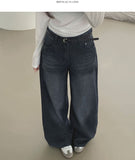 Loose Wide Clean Washing Four-Season Denim Cotton Pants
