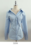 Cherno Open Collar Strap Shirt Blouse