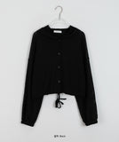 Yure Summer String Button Knit Hood Cardigan