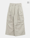 Karok Two-Pintuck Cargo Wide Pants