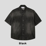 Cray Crop Short Sleeve Denim Shirt