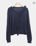 Omic Side Frill Knit Cardigan