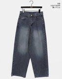 Divor Stripe Washing Wide Denim Pants