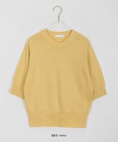 Moei round wool short sleeve knit