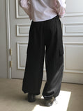Kippen Nylon Two-Way Back Banding Cargo Long Wide Jogger Pants