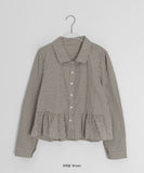 Kanahi Check Frill Long Sleeve Shirt