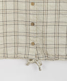 Misito Check String Hood Short Sleeve Shirt